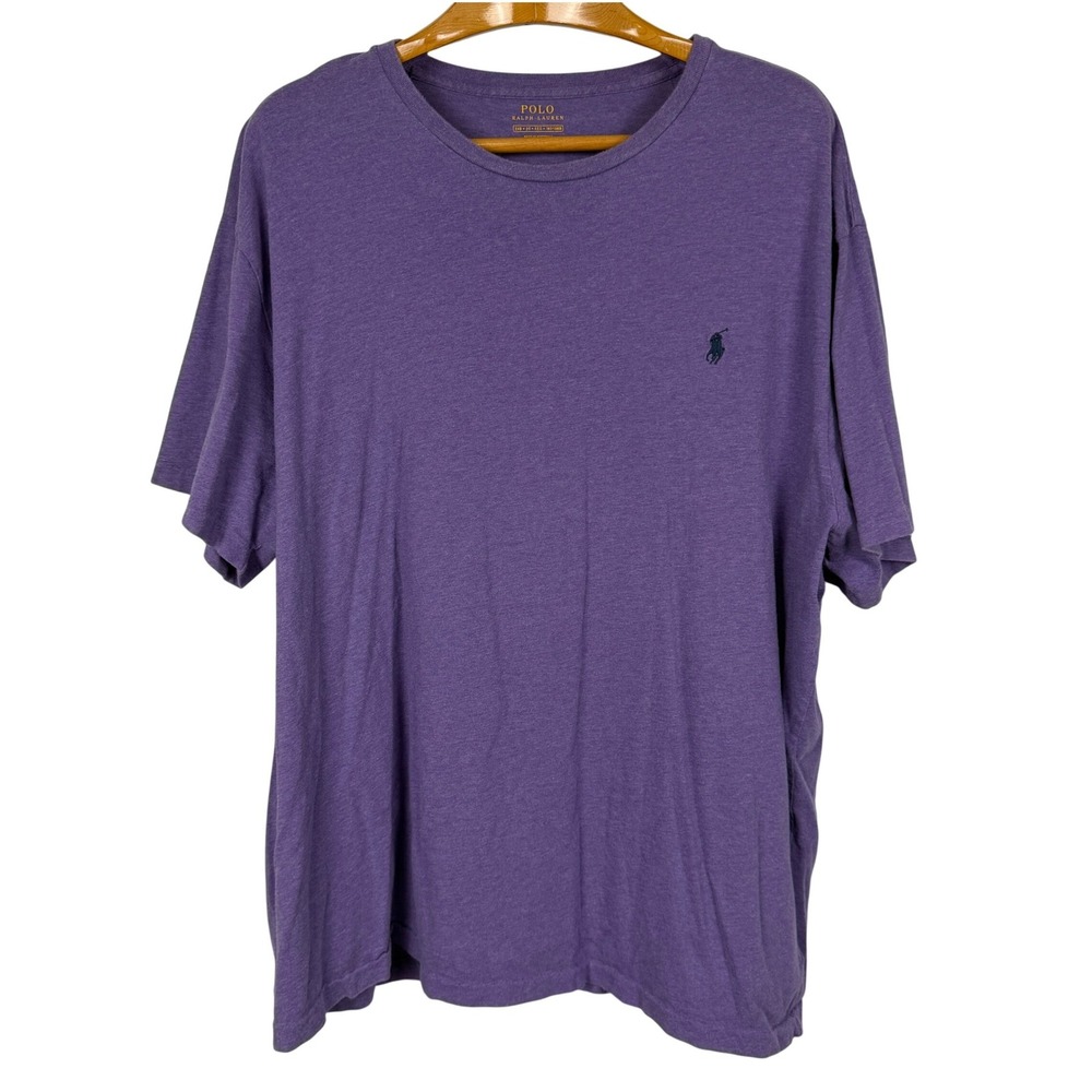 Polo Ralph Lauren Men's 2XB Purple Crew Neck T Shirt Pony Logo Big & Tall